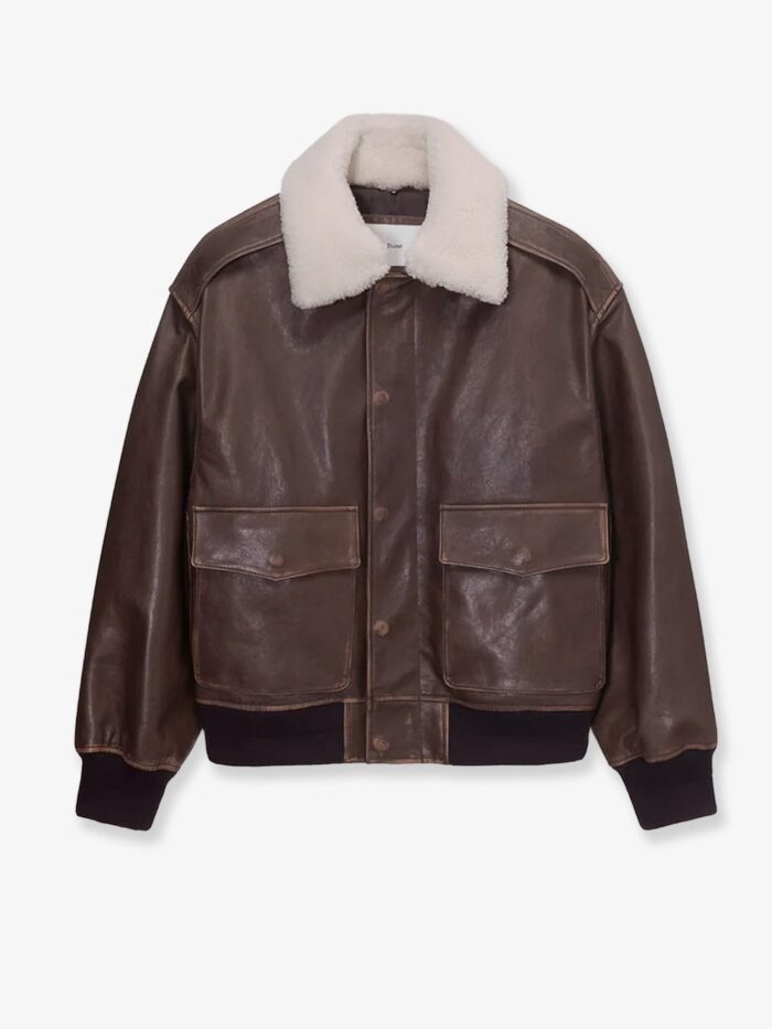 DUNST Unisex Leather Jacket With Removable Collar