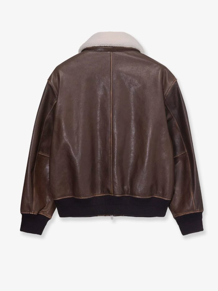DUNST Unisex Leather Jacket With Removable Collar