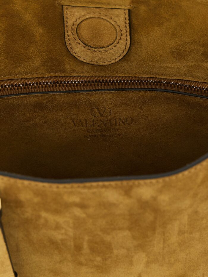 Valentino Garavani V. Garavani 'Rockstud' Small Beige Shopping Bag