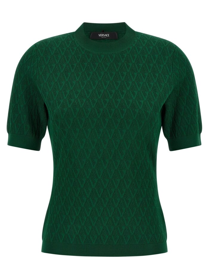 versace v pattern t shirt Versace V-pattern T-shirt