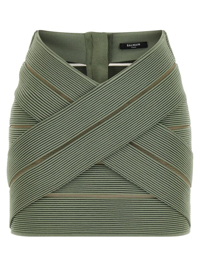 Balmain V-shaped Waist Skirt