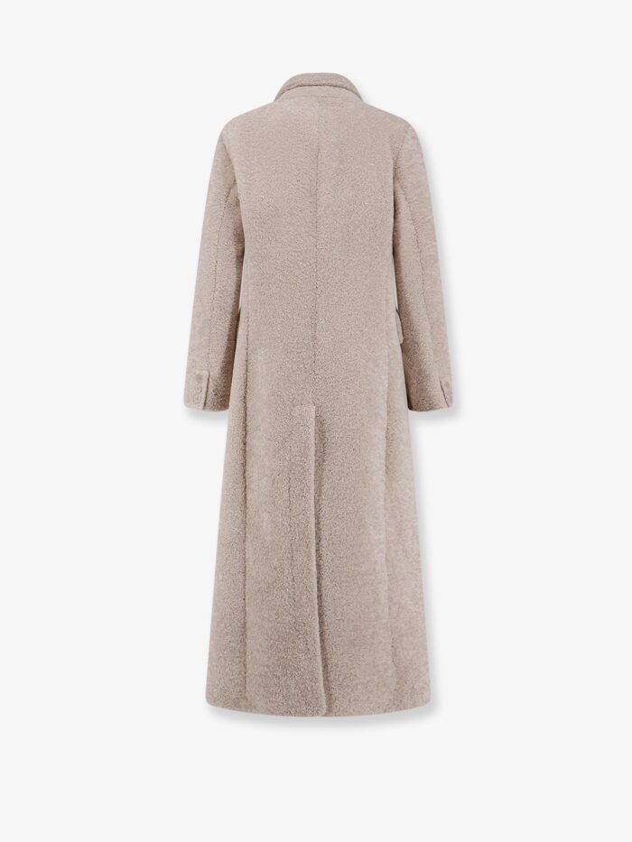 VALENTINI 1972 Faux Sheepskin Double-breasted Coat