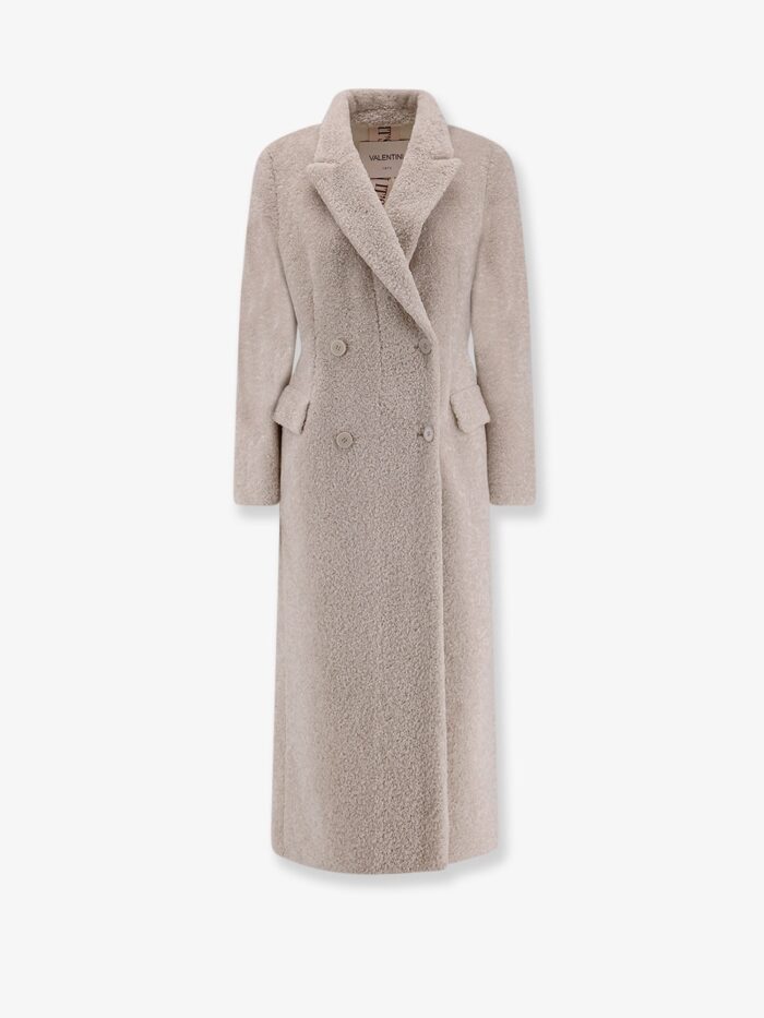 VALENTINI 1972 Faux Sheepskin Double-breasted Coat