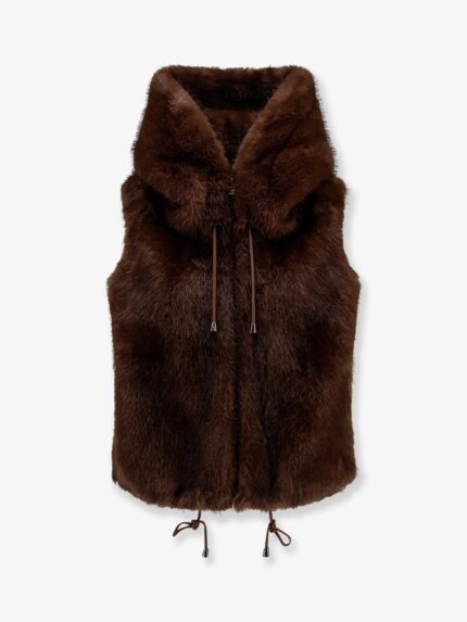VALENTINI 1972 Sleeveless Faux Fur Jacket
