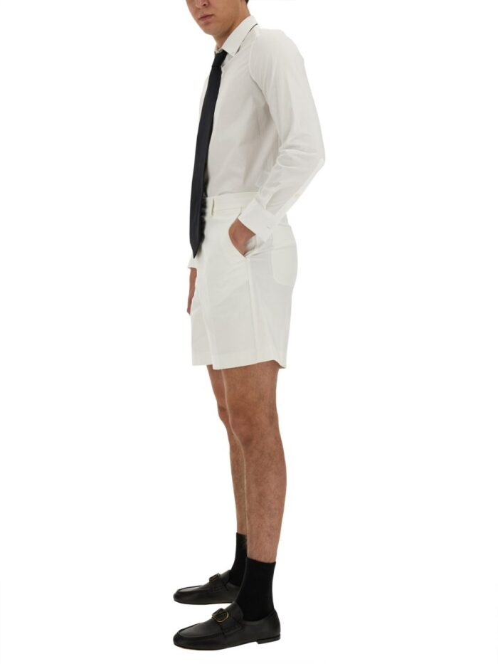 Valentino BERMUDA SHORTS WITH RUBBERIZED V DETAIL