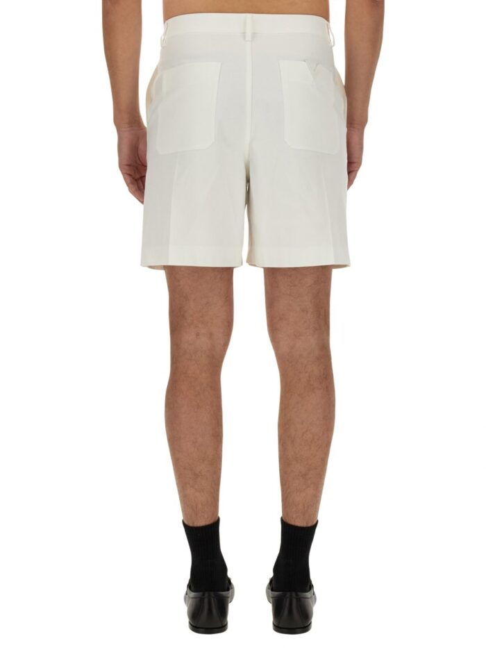 Valentino BERMUDA SHORTS WITH RUBBERIZED V DETAIL