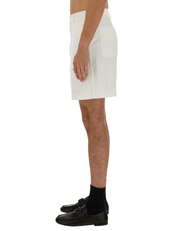 Valentino BERMUDA SHORTS WITH RUBBERIZED V DETAIL