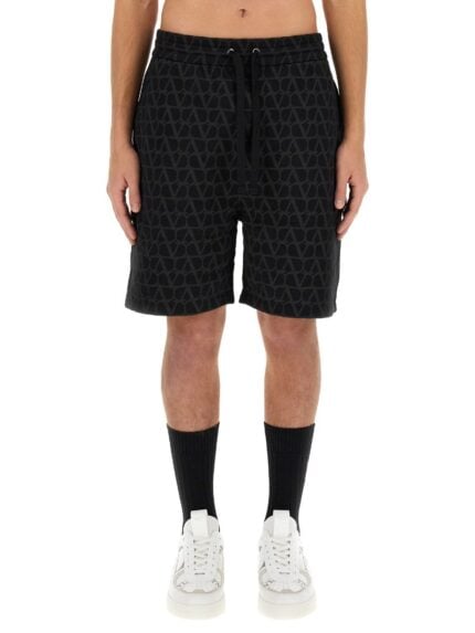 Valentino BERMUDA SHORTS WITH "TOILE ICONOGRAPHE" PRINT