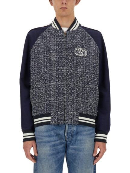 Valentino BOMBER JACKET WITH "VLOGO SIGNATURE" PATCH