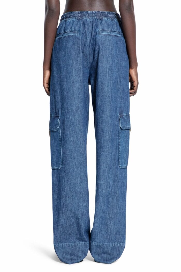 VALENTINO Chambray Denim Cargo Pants