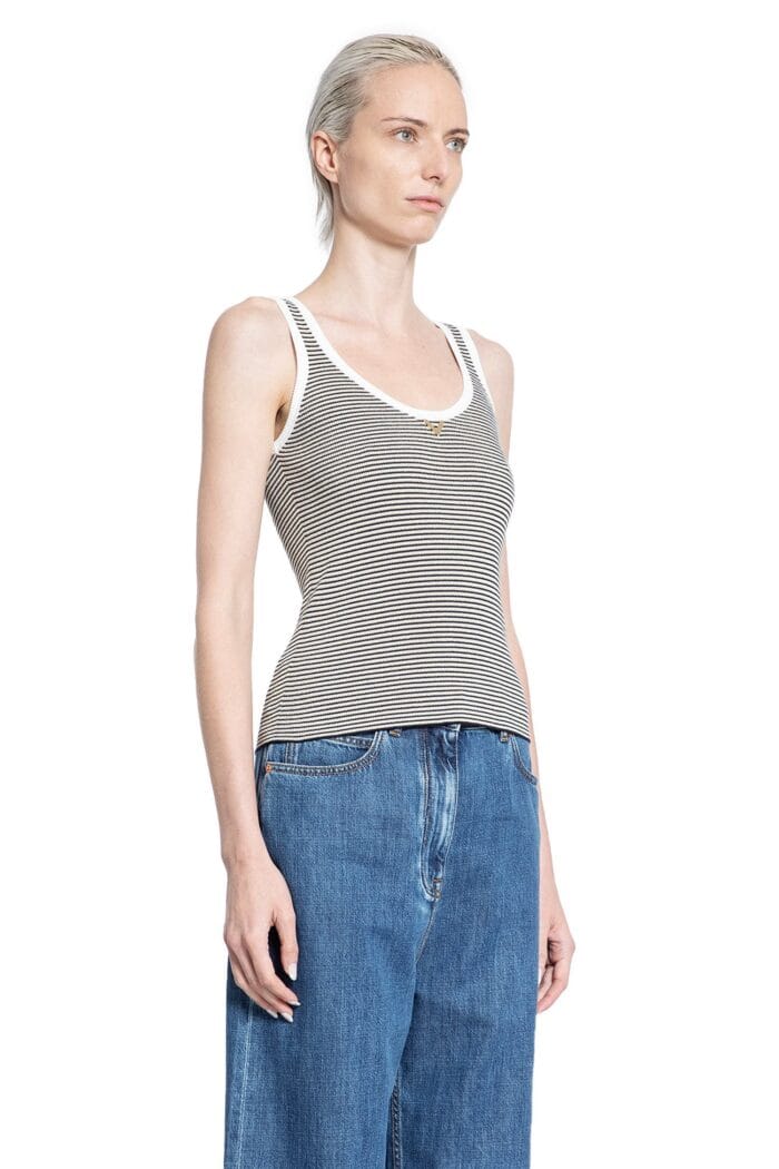 VALENTINO Cotton And Lurex Tank Top