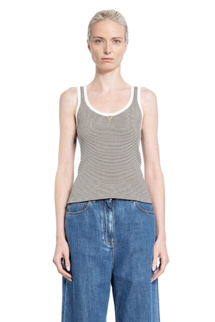 VALENTINO Cotton And Lurex Tank Top