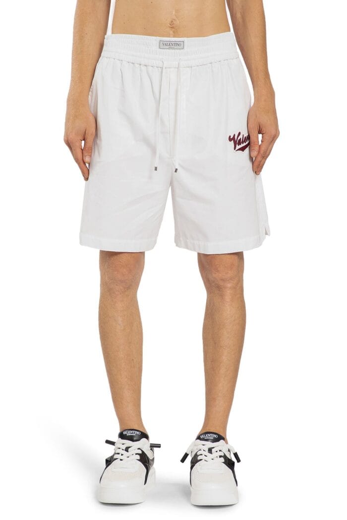 VALENTINO Cotton Poplin Drawstring Shorts