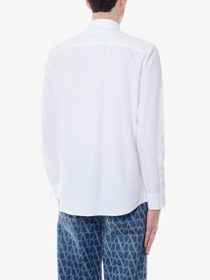 Valentino Cotton Shirt With Rockstud Untitled Studs
