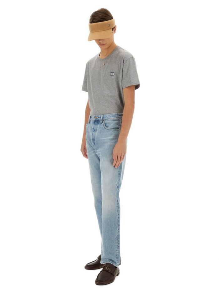 Valentino COTTON T-SHIRT WITH "VLOGO" PATCH