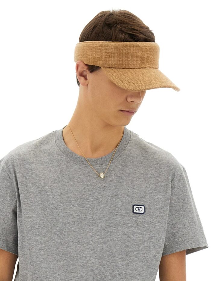 Valentino COTTON T-SHIRT WITH "VLOGO" PATCH