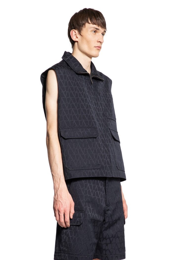 VALENTINO Cotton Toile Utility Vest