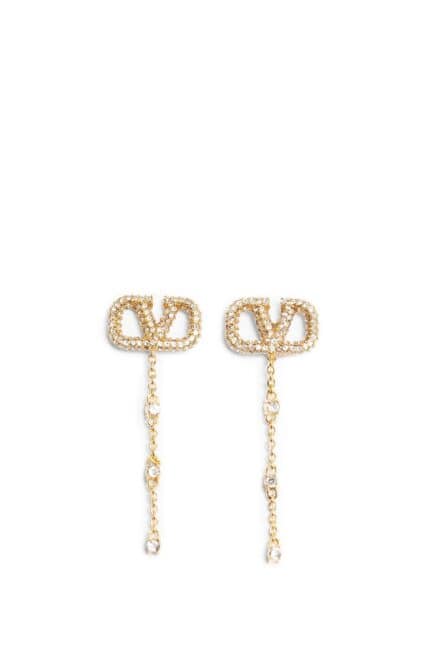 VALENTINO Crystal Vlogo Earrings