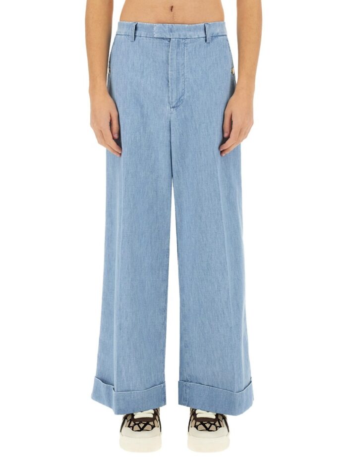Valentino DENIM PANTS WITH LAPELS