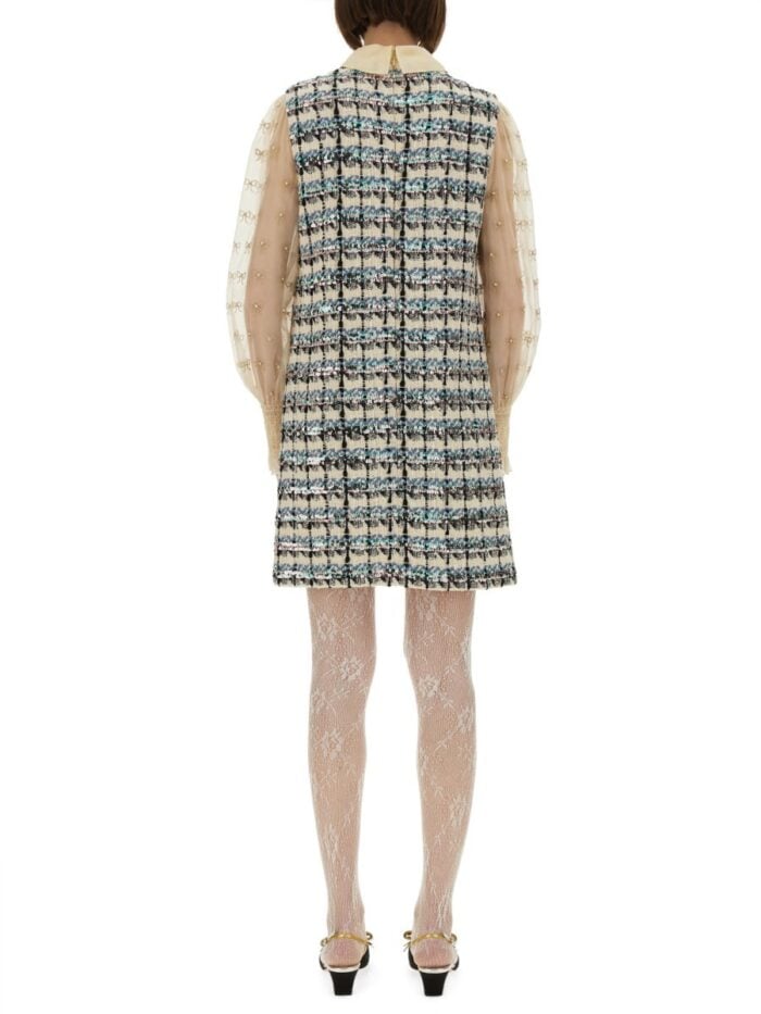 Valentino EMBROIDERED TWEED DRESS
