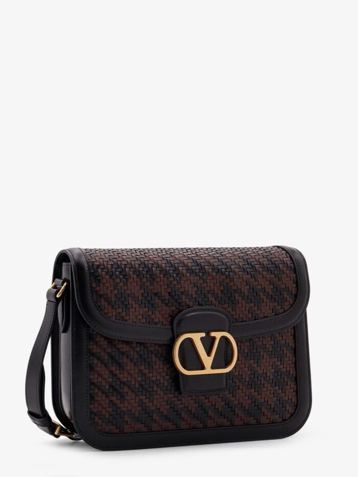 Valentino Garavani 9TO5 Woven Leather Shoulder Bag