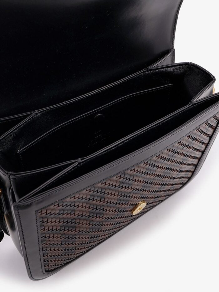 Valentino Garavani 9TO5 Woven Leather Shoulder Bag