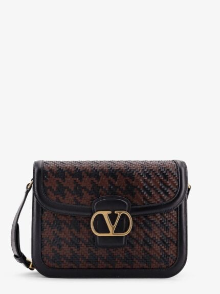 Valentino Garavani 9TO5 Woven Leather Shoulder Bag