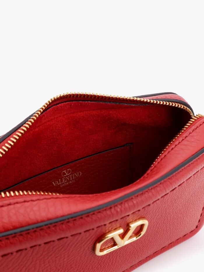 Valentino Garavani Alltime Leather Shoulder Bag With Vlogo Signature Detail