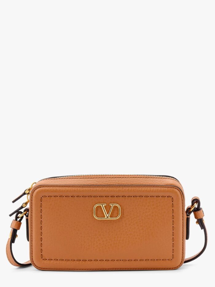 Valentino Garavani Alltime Leather Shoulder Bag With Vlogo Signature Detail