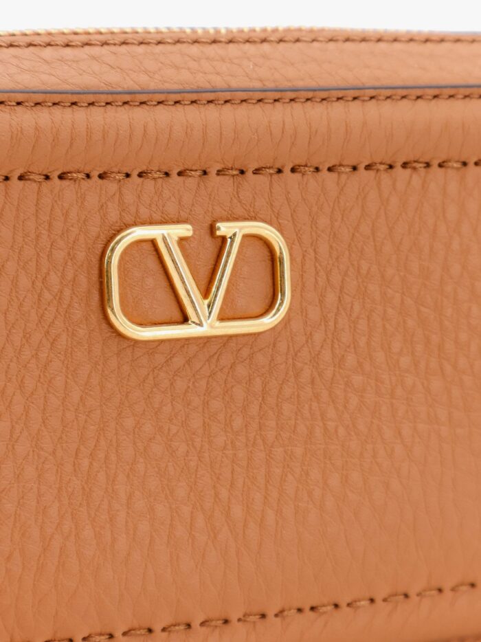Valentino Garavani Alltime Leather Shoulder Bag With Vlogo Signature Detail