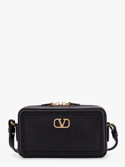 Valentino Garavani Alltime Leather Shoulder Bag With Vlogo Signature Detail