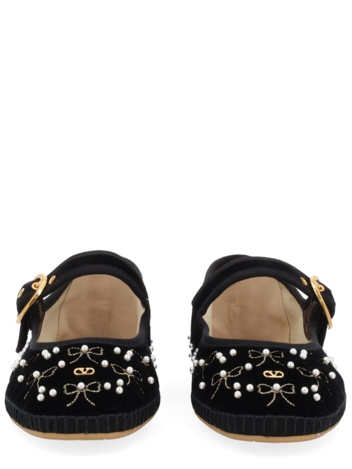 Valentino Garavani BALLERINA WITH BOWS AND PEARLS