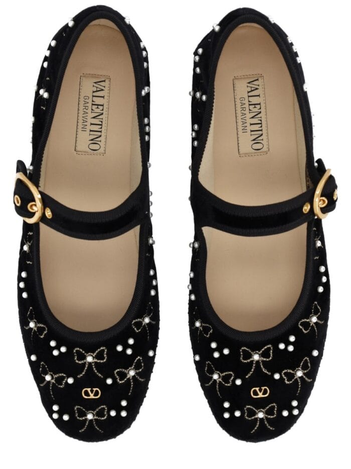 Valentino Garavani BALLERINA WITH BOWS AND PEARLS