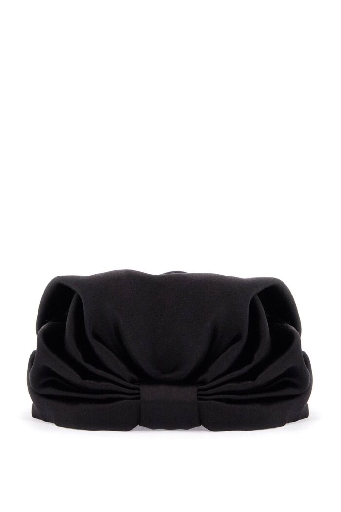 VALENTINO GARAVANI Black Silk Turban With Golden Details And V Logo