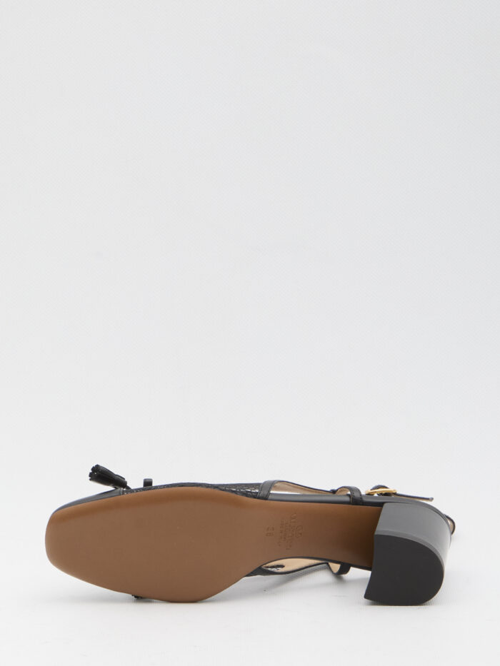 Valentino Garavani Black Valet Du Roi slingback pumps