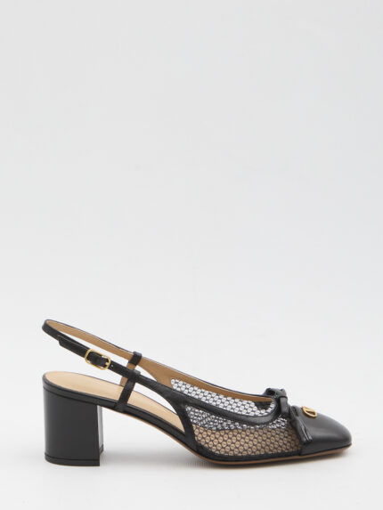 Valentino Garavani Black Valet Du Roi slingback pumps
