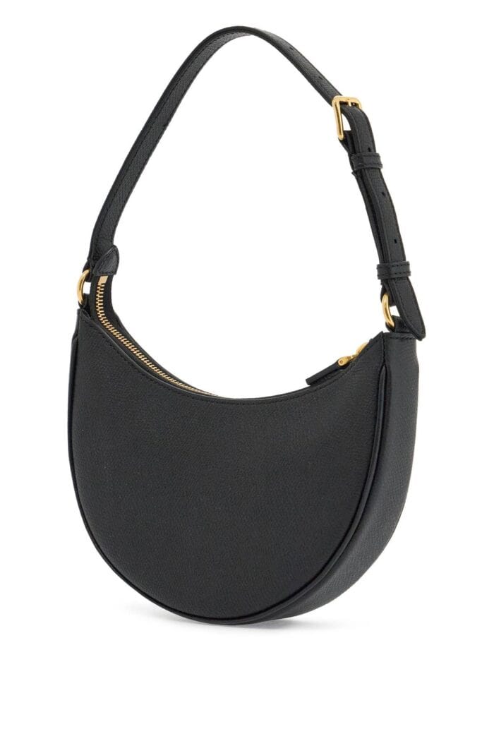 VALENTINO GARAVANI Borsa Hobo Mini In Pelle Nera Con Tracolla Regolabile