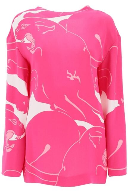 Valentino Garavani Cady Panther Blouse