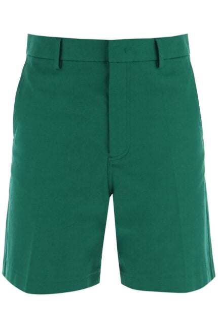 VALENTINO GARAVANI "canvas Bermuda Shorts With V Detail"