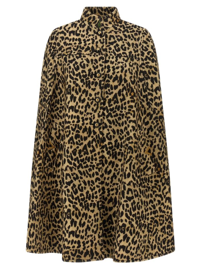 valentino garavani cape in animalier cloth Valentino Garavani Cape In Animalier Cloth