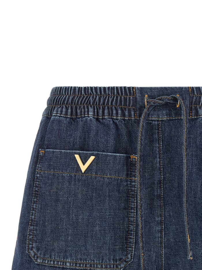 Valentino Garavani Chambray Denim Shorts