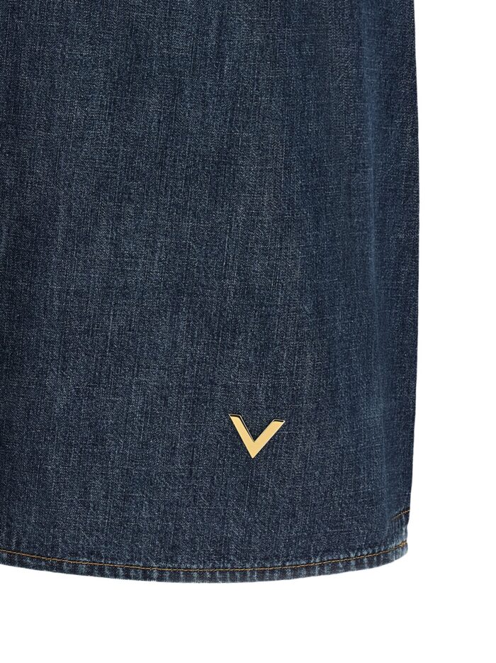 Valentino Garavani Chambray 'VLogo' Denim Dress