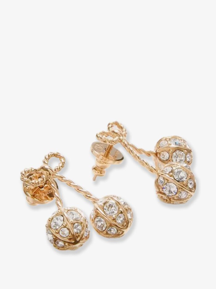 Valentino Garavani Cherryfic Metal Earrings With Rhinestones