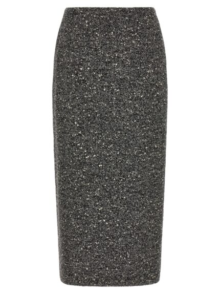 Valentino Garavani Chevron Bouclé Skirt