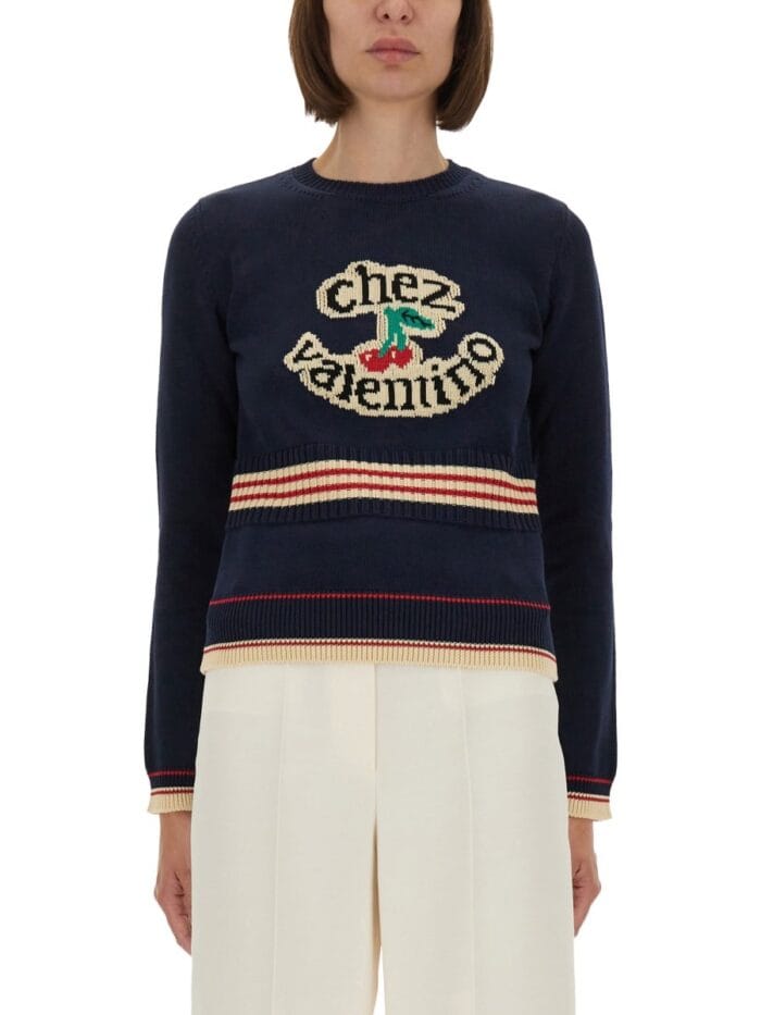 Valentino Garavani "CHEZ VALENTINO" COTTON SWEATER