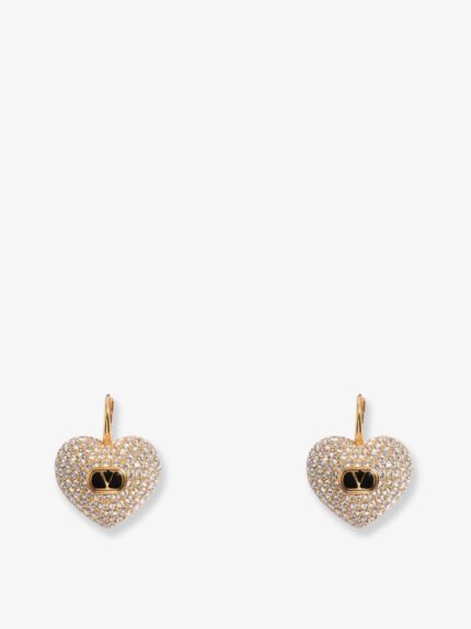 Valentino Garavani Coeur Royal Metal And Rhinestones Earrings