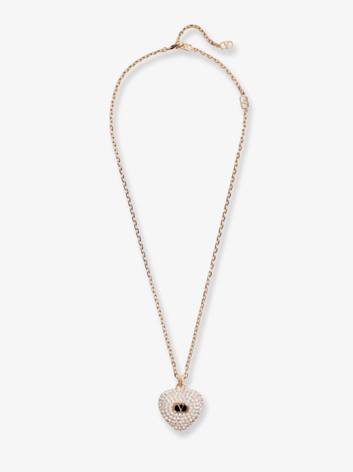 Valentino Garavani Coeur Royal Metal, Enamel And Crystals Necklace