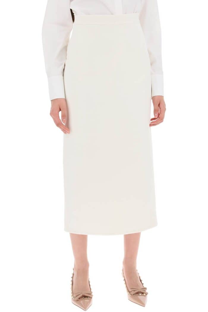 VALENTINO GARAVANI Compact Drap Midi Skirt