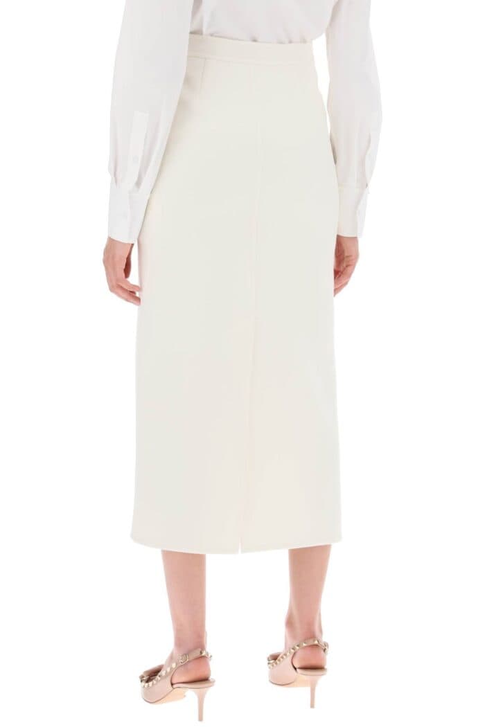 VALENTINO GARAVANI Compact Drap Midi Skirt