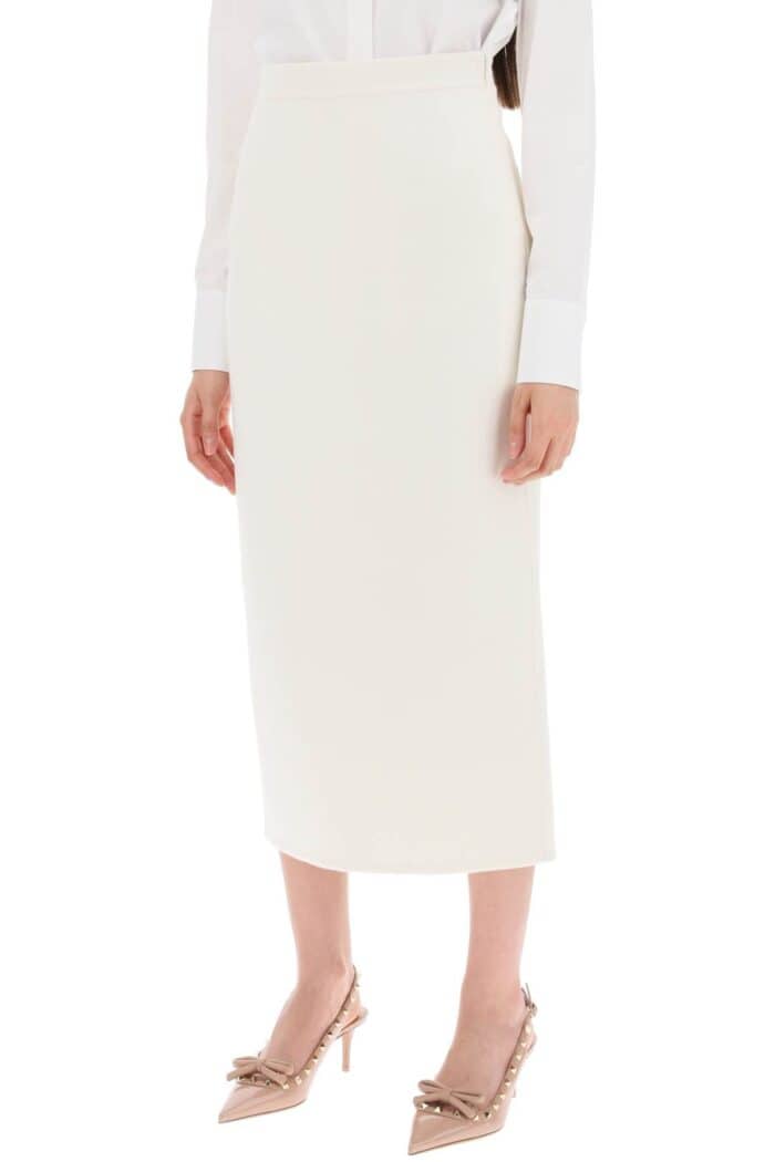 VALENTINO GARAVANI Compact Drap Midi Skirt